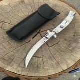 Knivox Akc Sedef Kabze İtalyan Stiletto Curved Blade Pocket Knife