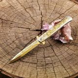 Knivox Browning Gold Gül Desenli Kamp Çakısı