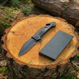 Knivox Browning Siyah Kurtarma Çakısı - Cam Kırıcılı Taktik Kamp Ve Outdoor Bıçağı