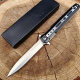 Knivox M390 Siyah Auto Metal Beyfendi Kamp Çakısı