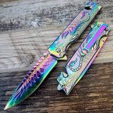 Knivox Sibirya Company S2076 Gökkuşağı Akrep İşlemeli Kurtarma Kamp Çakıs