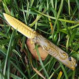 Knivox Sibirya Company S2076 Gold Akrep İşlemeli Kurtarma Kamp Çakısı