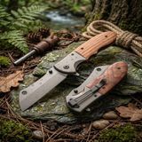 Knivox YA-DA104 Ahşap Kabze Survival Tanto Kamp Çakısı