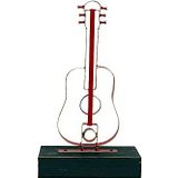 Knm-C0151 Obje Gitar Ahşap Standlı Biblo Dekoratif Ev Ofis Hediyelik
