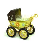 Knm-C0315 Dekoratif Metal Bebek Arabası Biblo Vintage Hediyelik