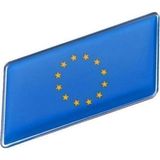 Knmaster Avrupa Birliği Bayrağı Tasarımlı Damlalı Alüminyum Sticker Etiket