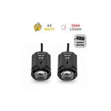 Knmaster Boston 60W 3 Renkli & 3 Modlu Çakar Motosiklet Led Sis Farı