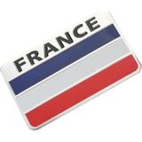 Knmaster Fransa Bayrağı Tasarımlı Alüminyum Sticker Etiket
