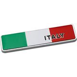 Knmaster Italya Bayrağı Sticker Etiket Alüminyum Tasarımlı Yapışkan - Renkli - 10 cm x 2,5 cm
