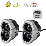 Knmaster Smoke 115W Motosiklet LED Sis Farı - 01-Siyah