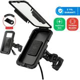 Knmaster TT-950WUC Kablosuz Şarjlı Tüm Motosikletlere Uyumlu Kapalı Telefon Tutucu - Siyah