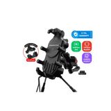 Knmaster TT820WC Kablosuz Şarjlı Tüm Motosikletlere Uyumlu Titreşim Modüllü Telefon Tutucu
