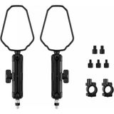 KNMASTER UM2000 Katlanabilir Adventure Motosiklet Dikiz Aynası - Standart - 0 - Siyah