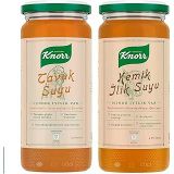 Knorr Cam Kavanoz Tavuk Suyu 480ml x1 + Knorr Cam Kavanoz Kemik İlik Suyu 480ml x1