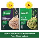 Knorr Trüf Mantarlı Makarna Sosu 52G X3 + Pesto Makarna Sosu 50G X3 - 306 gr