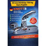 KNOTT 750 Kg Altı Römork,Karavan Kaplin (50 mm Dört Köşe) Alman Malı