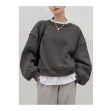 Know Kadın 3 Iplik Füme Dikiş Detaylı Bisiklet Yaka Sweatshirt