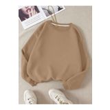 Know Kadın 3 Iplik Vizon Düz Bisiklet Yaka Sweatshirt