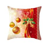 KnSam 45 x 45 cm Noel yastık kılıfı, küre çan, saat desenli, dekoratif yastık kılıfları, polyester, kare yastık kılıfı, ev, araba, oturma odası, yatak odası, ofis, kanepe dekorasyonu için, altın