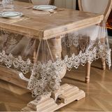 KnSam Bej kahverengi masa örtüsü, köşeli, şeffaf, PVC, 90 x 90 cm | Masa örtüsü, masa örtüsü, bira masası, dantel, su geçirmez, leke tutmaz, yıkanabilir, lotus efekti