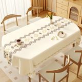 KnSam Bej Sarı Masa Örtüsü Masa Folyosu Köşeli, Masa Örtüleri PVC, 80 x 120 | Masa örtüsü, Boho baskılı, geometri, su geçirmez, leke tutmaz, yıkanabilir, lotus efekti