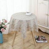 KnSam Bej Yeşil Masa Örtüsü Köşeli, Çiçekli Masa Örtüsü, 130 x 180 cm | Polyester keten masa örtüsü doğum günü işlemeli masa dekorasyonu