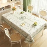 KnSam Bej Yeşil Masa Örtüsü Masa Folyosu Köşeli, Dal Bölmeli, PVC, 80 x 120 | Masa örtüsü, bahçe baskılı yapraklar, su geçirmez, leke tutmaz, yıkanabilir, lotus efekti