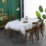KnSam Beyaz Masa Örtüsü Köşeli, Dantel Çiçekli Masa Örtüleri Polyester | Masa örtüsü, teras, masa koruması, masa dekorasyonu