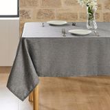 KnSam Gri antrasit masa örtüsü, köşeli, masa örtüsü, polyester, 80 x 120 cm | Masa örtüsü, Bohem, tek renkli, masa koruyucu, masa dekorasyonu