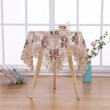 KnSam Gül masa örtüsü, yuvarlak, çiçek yaprakları, masa örtüleri, polyester | Teras için masa örtüsü, dantel nakış, masa dekorasyonu
