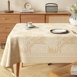 KnSam Haki masa örtüsü, köşeli, buğday çeşitleri, PVC, 80 x 120 cm | Masa örtüsü, bahçe baskılı, su geçirmez, leke tutmaz, yıkanabilir, lotus efekti