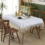 KnSam Haki Masa Örtüsü Köşeli, Çiçekli Masa Örtüsü Polyester, 150x270cm | Masa örtüsü, düğün, dantel, masa dekorasyonu