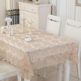 KnSam Kahve masa örtüsü, köşeli, çiçekli masa örtüsü, polyester, 110 x 160 | Masa örtüsü, düğün, tığ işi, dantel, masa dekorasyonu