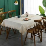 KnSam Kahve masa örtüsü, köşeli, dantel masa örtüsü, polyester, 130 x 130 | Masa örtüsü, düğün yaprakları, masa koruması, masa dekorasyonu