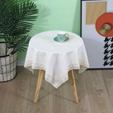 KnSam Kahve masa örtüsü, yuvarlak, dokuma dantel masa örtüsü, pamuk, 130 cm | Masa örtüsü, dış mekan, oturma odası masası, masa dekorasyonu