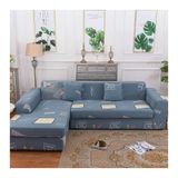 KnSam Kanepe kılıfı, çalar saat, kayın, polyester koltuk kılıfı, kaymaz, elastik, sabit köpük şeritli, L şeklinde kanepe kılıfları için uygun, gri, 145 – 185 cm