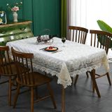 KnSam Köşeli masa örtüsü bej beyaz, masa örtüsü polyester, 130 x 130 cm | Masa örtüsü, dekoratif dantel, asma perde, oturma odası masası, masa dekorasyonu