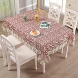 KnSam Köşeli masa örtüsü bordo, çiçekli masa örtüsü polyester, 85 x 85 cm | Masa örtüsü modern Avrupa tarzı dantel nakış yapraklar masa koruması masa dekorasyonu