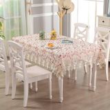 KnSam Köşeli masa örtüsü gül, çiçekli masa örtüsü polyester, 130 x 130 cm | Masa örtüsü düğün Avrupa tarzı dantel nakış yapraklar yemek masası, kutlama, düğün ve dekorasyon için uygundur