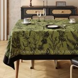 KnSam Köşeli masa örtüsü, masa folyosu, yeşil, PVC, 80 x 120 cm | Masa örtüsü dış mekan çiçek yapraklar su geçirmez, leke tutmaz, yıkanabilir, lotus efekti