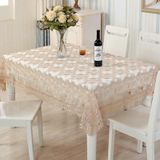 KnSam Şampanya Masa Örtüsü Köşeli, Masa Örtüleri Polyester, 75x220cm | Masa örtüsü dış mekan içi boş dantel çiçekli masa dekorasyonu