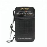 Knstar K-263 Taşınabilir Radyo Siyah Renk AM FM Alıcı Teleskopik Anten ve Kulaklık Girişi