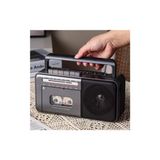 Knstar PX-680BT Gri Bluetooth Kaset Çalar USB SD FM/AM/SW Radyo MP3 Player Nostaljik Teyp