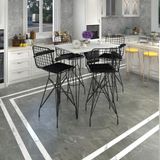 Knsz masa sandalye takımı hem105zengin byzsyh 130*070 4 sandalye syhsyh kolçaklı - Beyaz