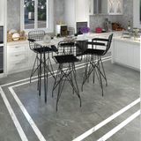 Knsz masa sandalye takımı hem105zengin byzsyh 140*040 4 sandalye syhsyh kolçaklı - Beyaz