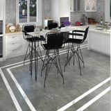 Knsz masa sandalye takımı hem105zengin byzsyh 140*040 4 sandalye syhsyh kolçaklı sırt minderli - Beyaz