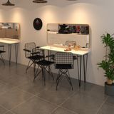 Knsz masa sandalye takımı hem75mazlum byzsyh 120*040 klç 3 sandalye syhsyh kolçaklı - Renkli