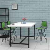 Knsz ufak boy tel bar sandalyesi 1 li uslu syhyşl sırt minderli 55 cm oturma yüksekliği mutfak bahçe cafe ofis - Siyah