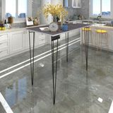 Knsz yemek masası hemdem grisyh 105*130*090 mutfak ofis çalışma - Gri - Siyah - 105 x 130 x 90 cm