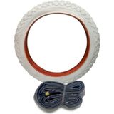 Knt Bisiklet 16 Jant Beyaz Dış ve İç Lastik Seti 16X1.95 veya 16X2.125 Uyumlu Yüksek Performans